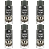 6X 151 Gun Metal Grey Metallic Gloss Spray Paint 400ml Spray Paint