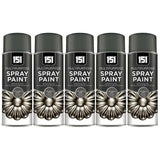 5X 151 Gun Metal Grey Metallic Gloss Spray Paint 400ml Spray Paint