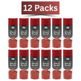 Pack of 12 cans of 151 red gloss spray paint 400ml for versatile indoor and outdoor use