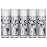 5X 151 White Gloss Plastic Spray Paint 400ml Spray Paint