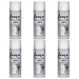 6X 151 White Gloss Plastic Spray Paint 400ml Spray Paint