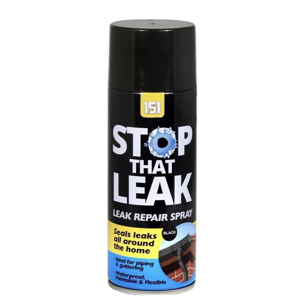 151 Stop Leak Black Spray for sealing leaks around the home, waterproof and flexible