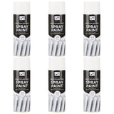 6X 151 White Gloss Spray Paint 400ml Spray Paint