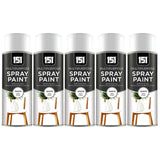 5X 151 White Satin Spray Paint 400ml Spray Paint
