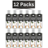 151 white satin spray paint 400ml multipack in a set of 12 for versatile crafting projects