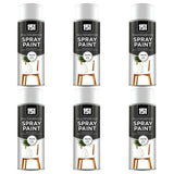 6X 151 White Satin Spray Paint 400ml Spray Paint