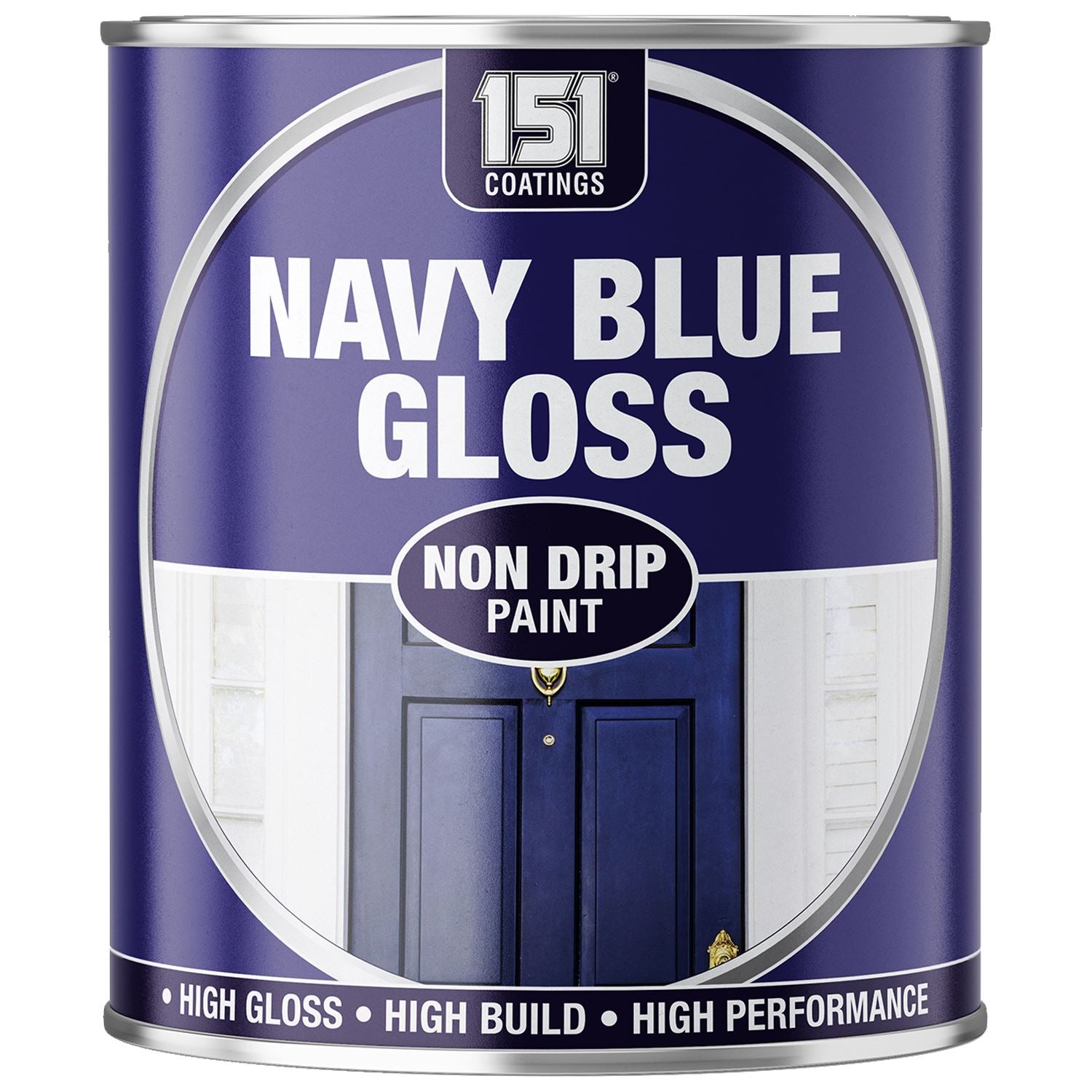 Navy Blue Gloss Non-Drip Paint 300ml Tin Paint