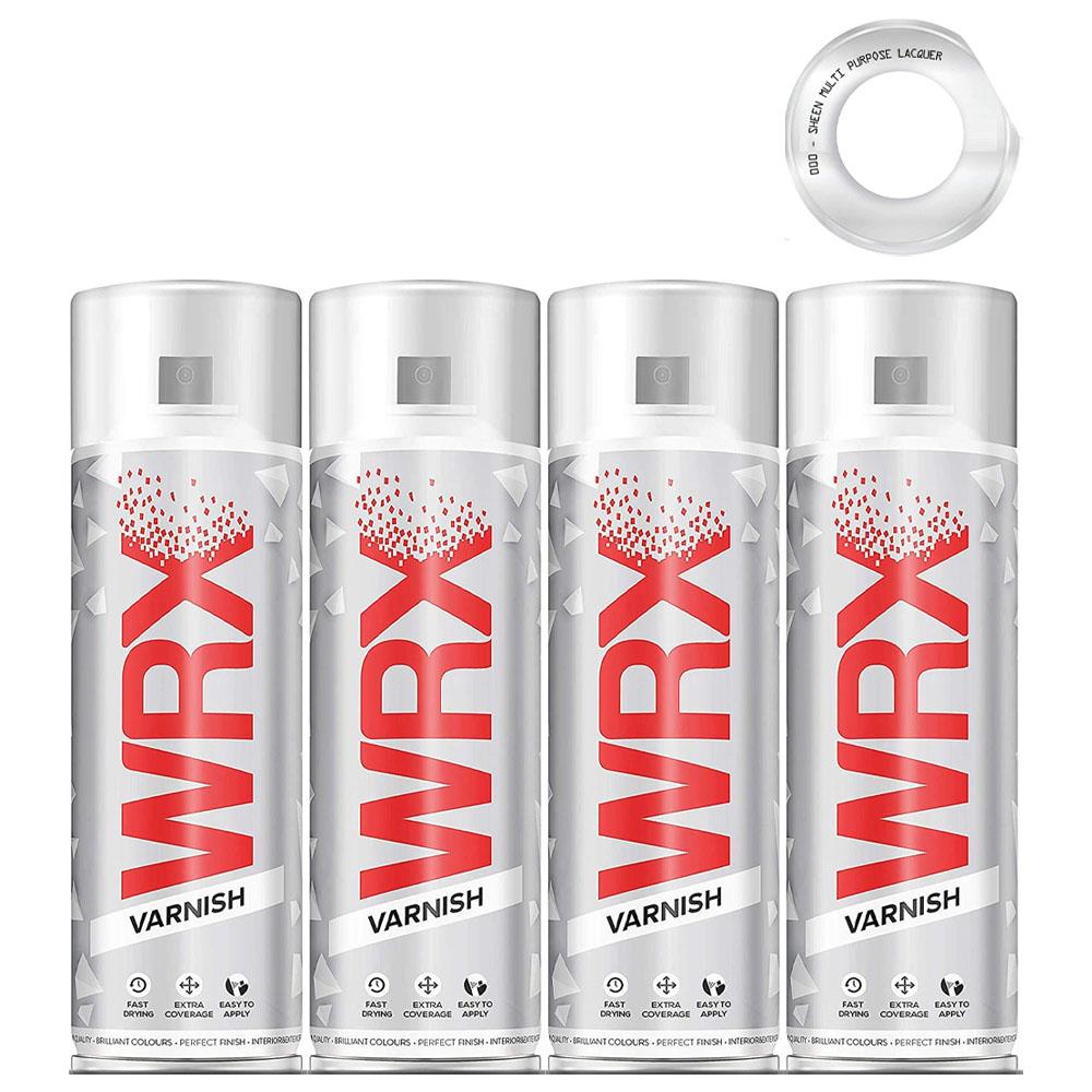 4X WRX Sheen Varnish Spray Paint 400ml Spray Paint