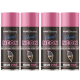 4X Paint Factory Fluorescent Neon Pink Spray Paint 200ml