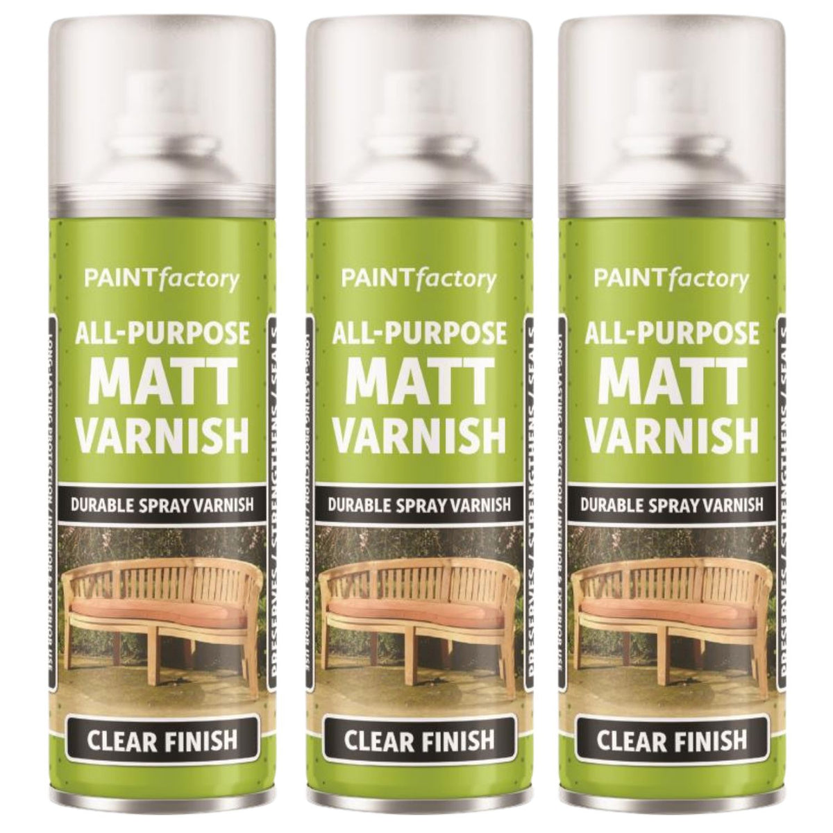 3X Clear Matt Varnish Spray 250ml