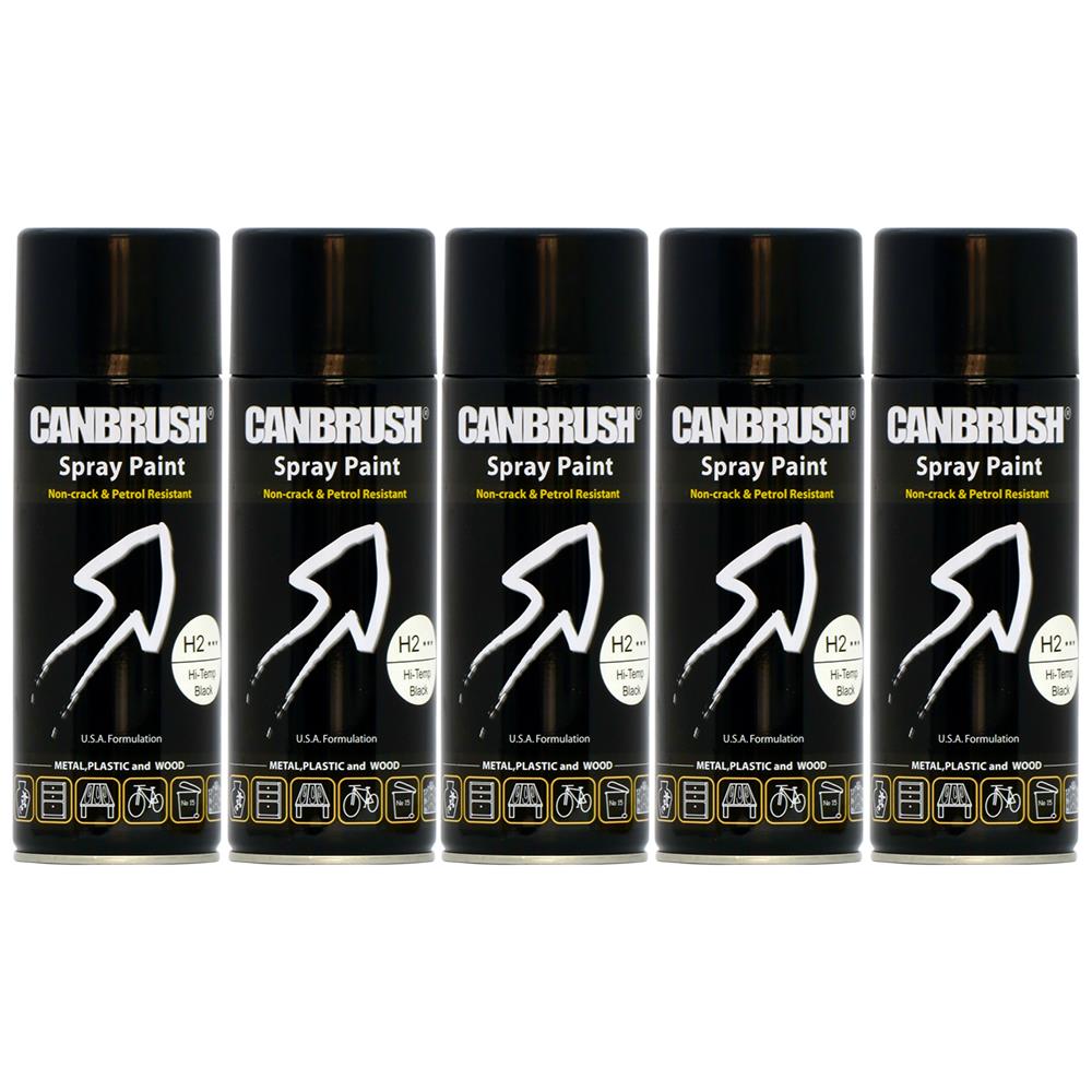 5X Canbrush H2 Hi-Temp Black 400ml