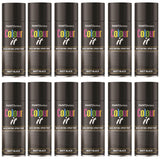 12X Paint Factory Black Matt Spray Paint 400ml