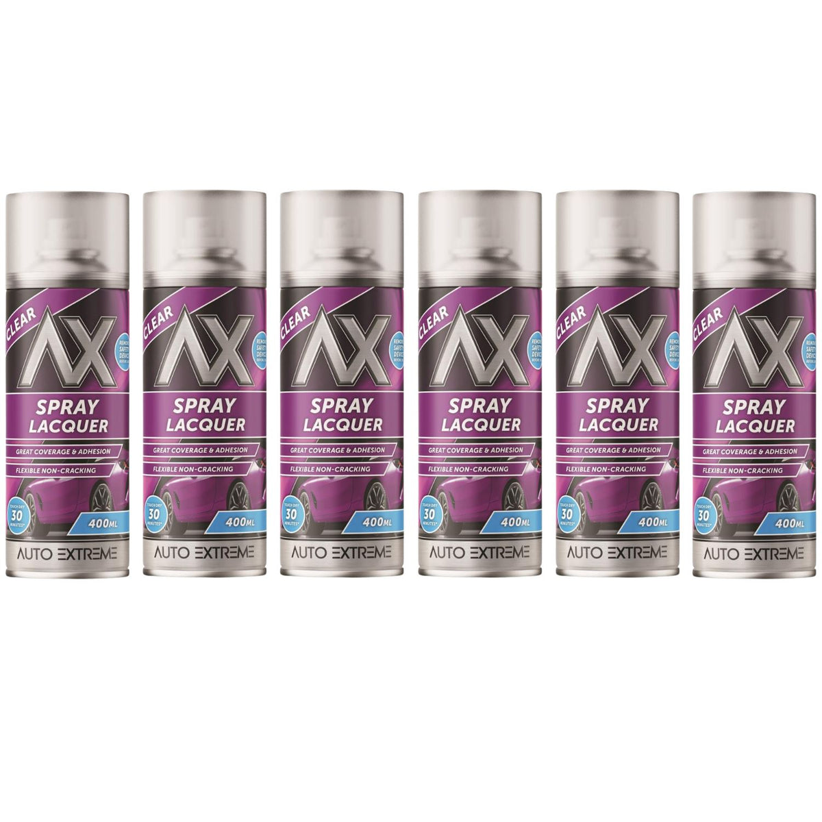 6X Auto Extreme Clear Lacquer Spray 400ml