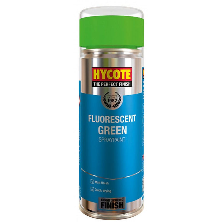4X Hycote Fluorescent Green Spray Paint 400ml Spray Paint