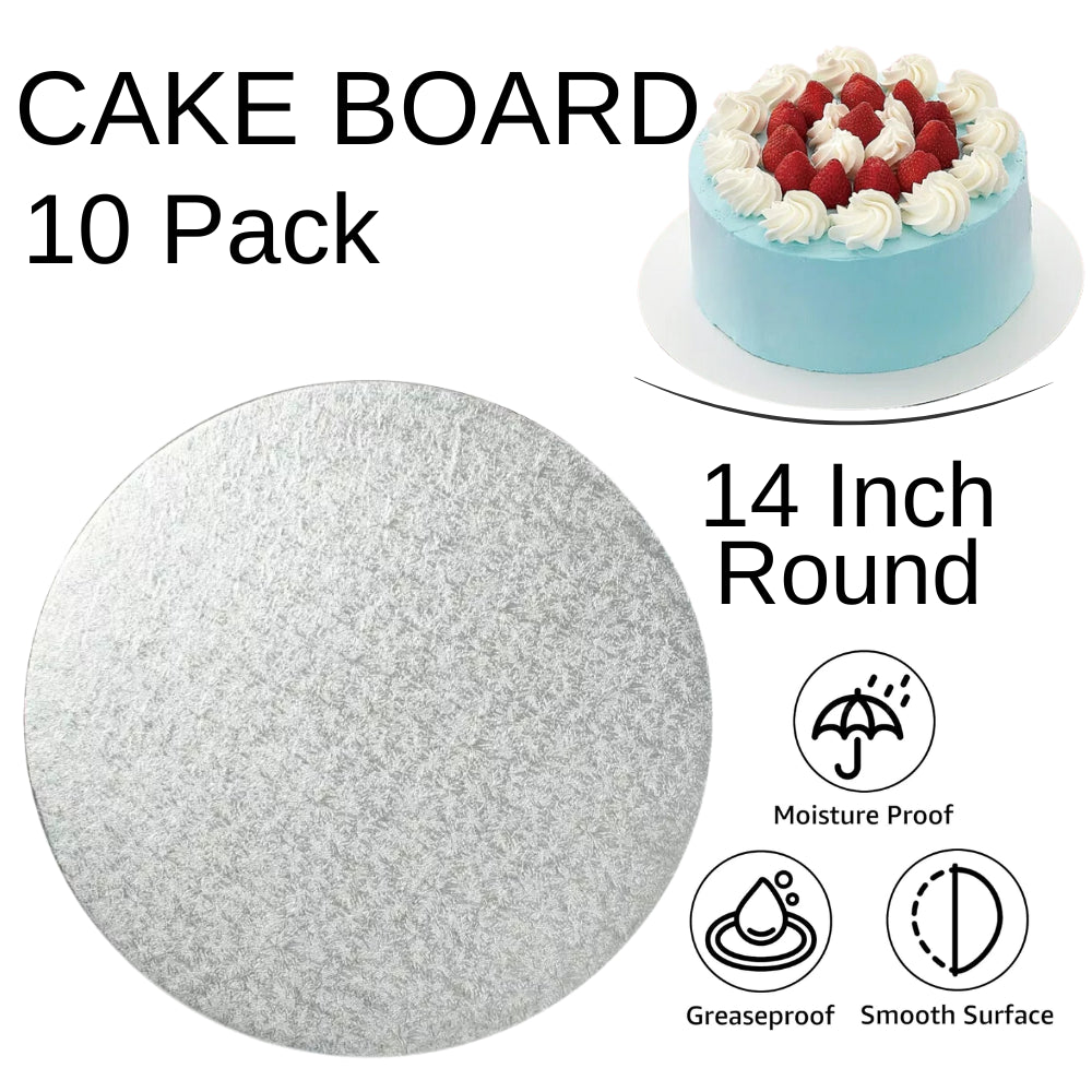 10 Board - 14" Round Silver Double Thick Cards