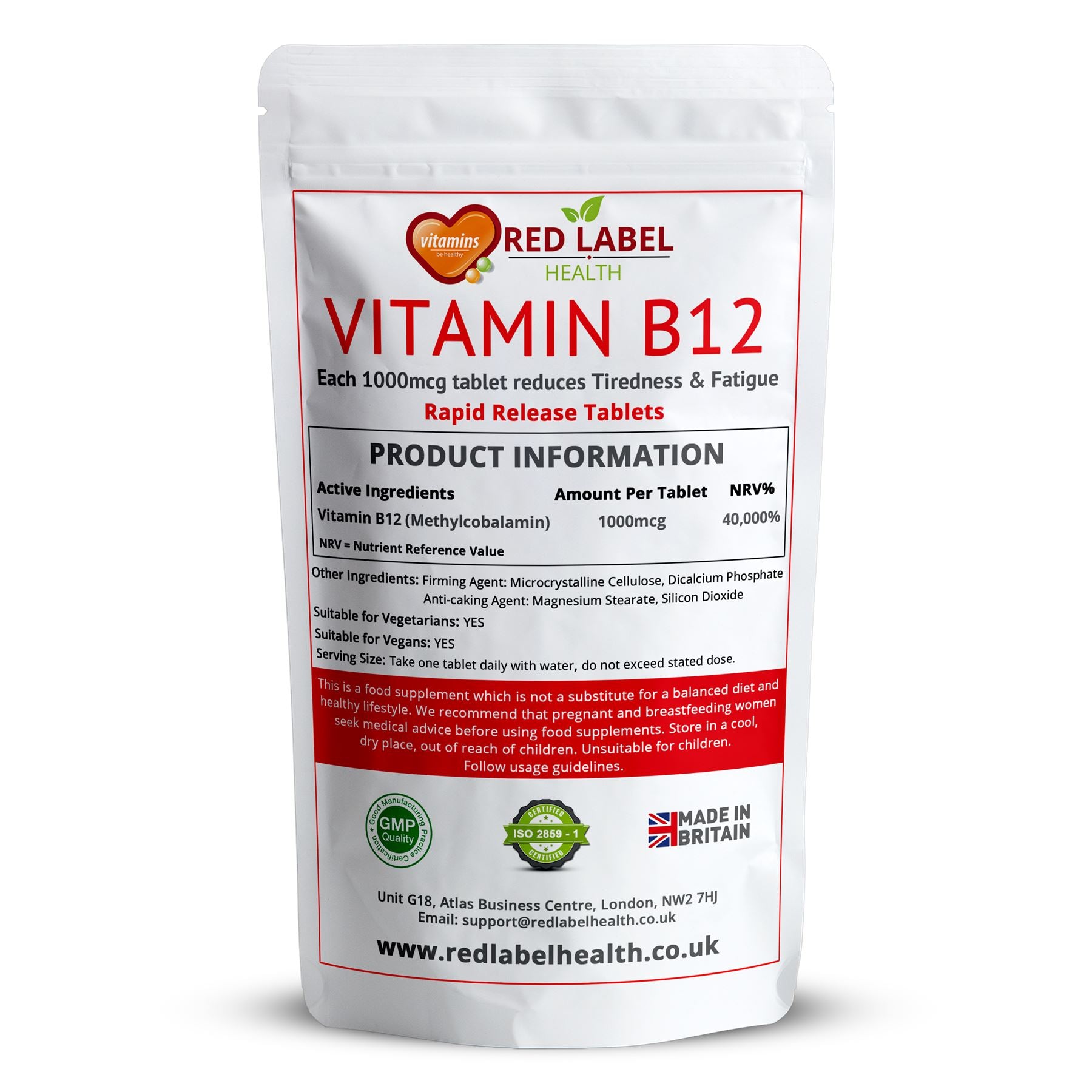 Vitamin B12 1000mcg - 180 Tablets Vitamin B12