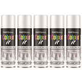 5X Paint Factory White Gloss Spray Paint 250ml