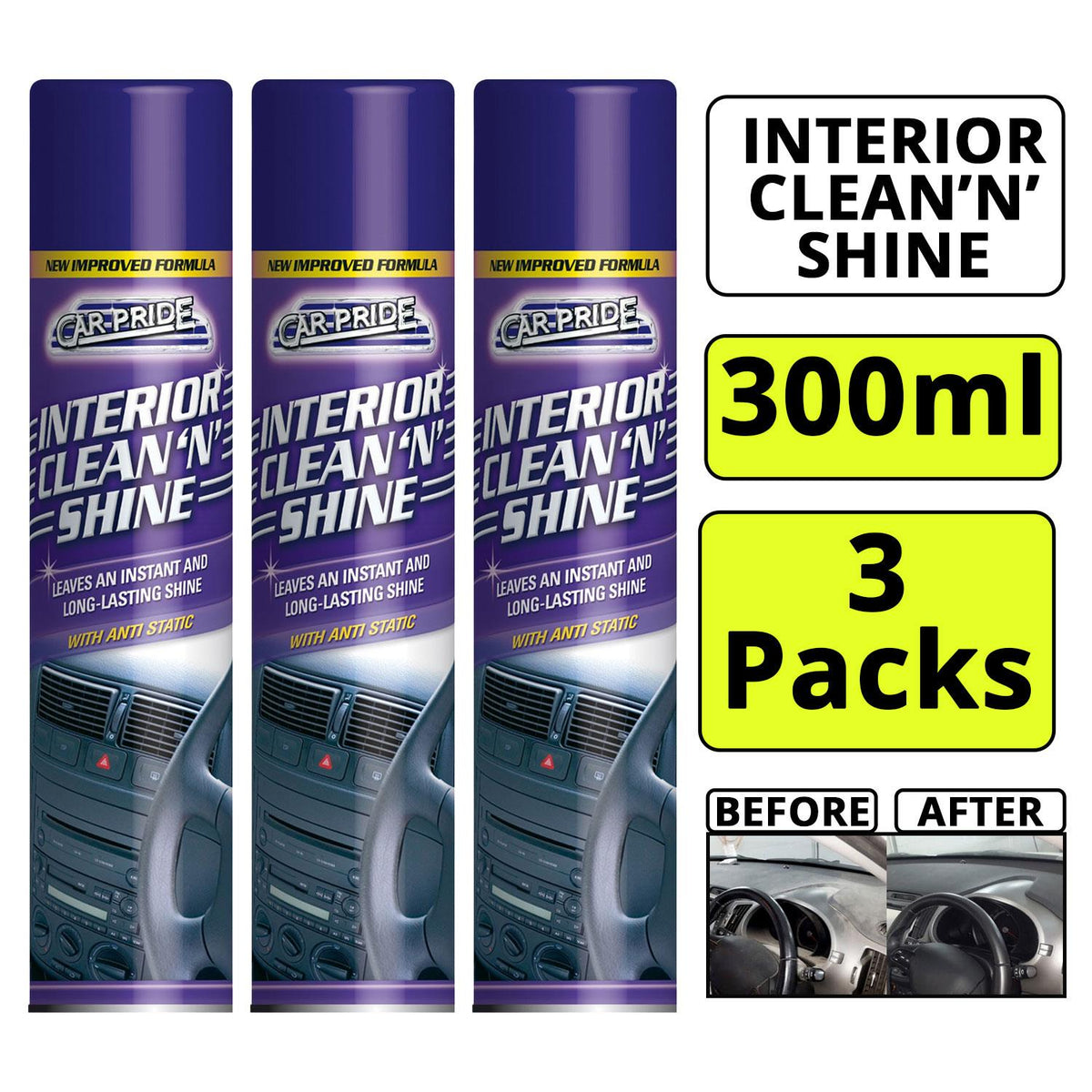 3X - Interior Clean & Shine 300ml