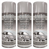 3X Auto Extreme Silver Spray Paint 400ml Spray Paint