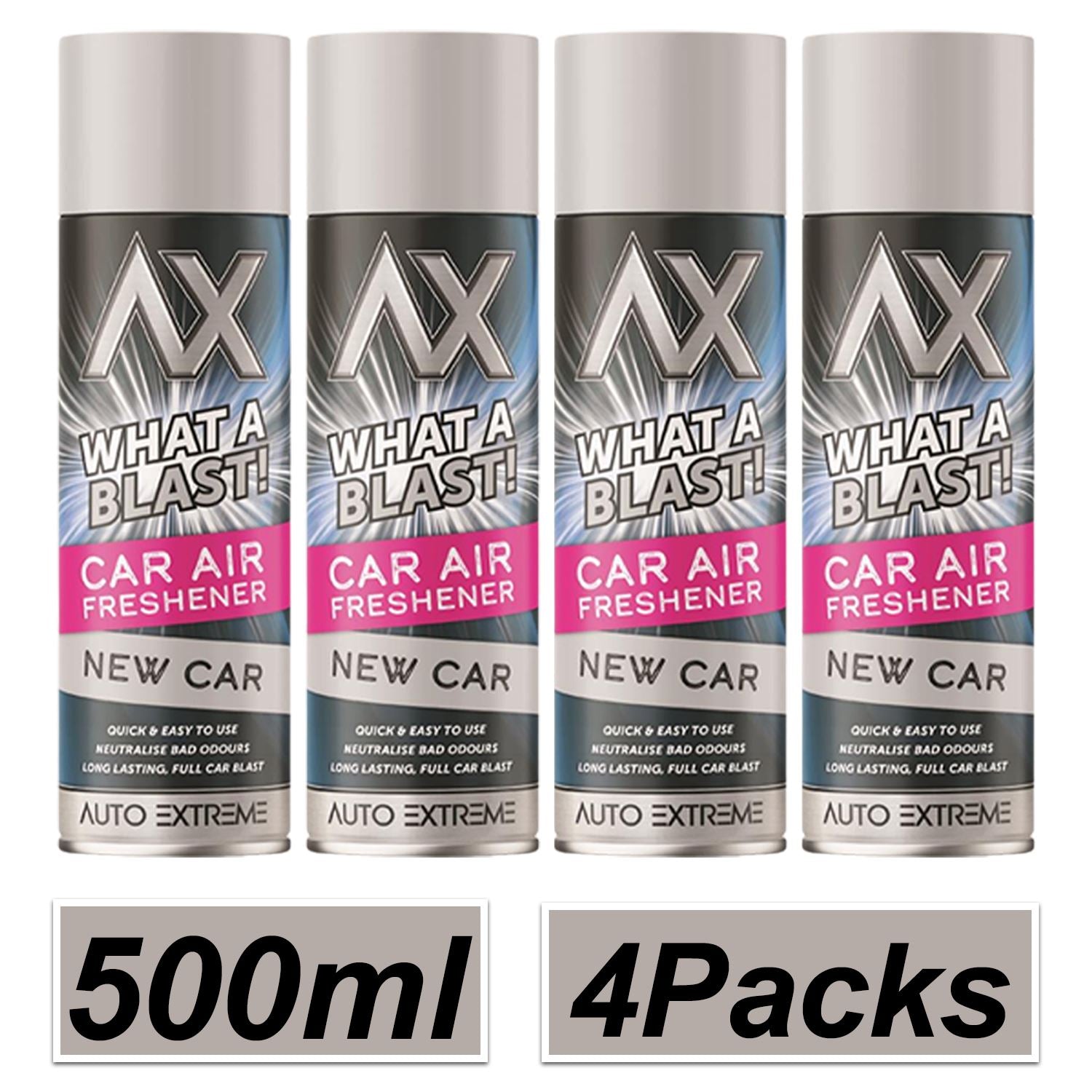 4X - What A Blast! New Car Car Air Freshener Spray 500ml Car Air Freshener