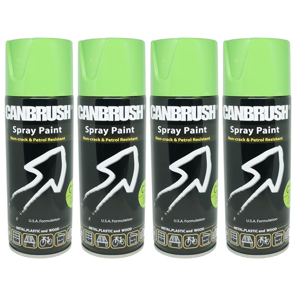 4X Canbrush C31 Apple Green Spray Paint 400ml
