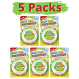 5X Duzzit Fresh Lemon Scented Oval Fridge Freshener