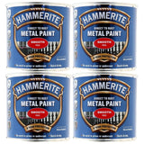4X Hammerite Smooth Red Paint 250ml