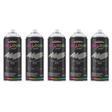 5X Pebble Grey RAL 7030 Satin Spray Paint 400ml