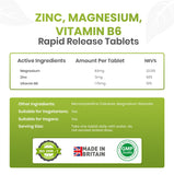 ZMA - Zinc Magnesium Vitamin B6 - 180 Tablets