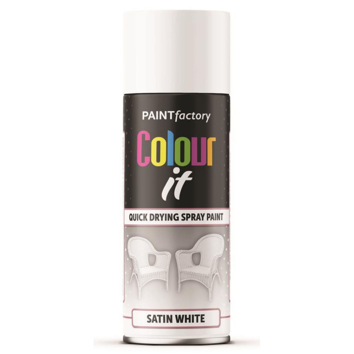 Paint Factory White Satin Spray Paint 400ml