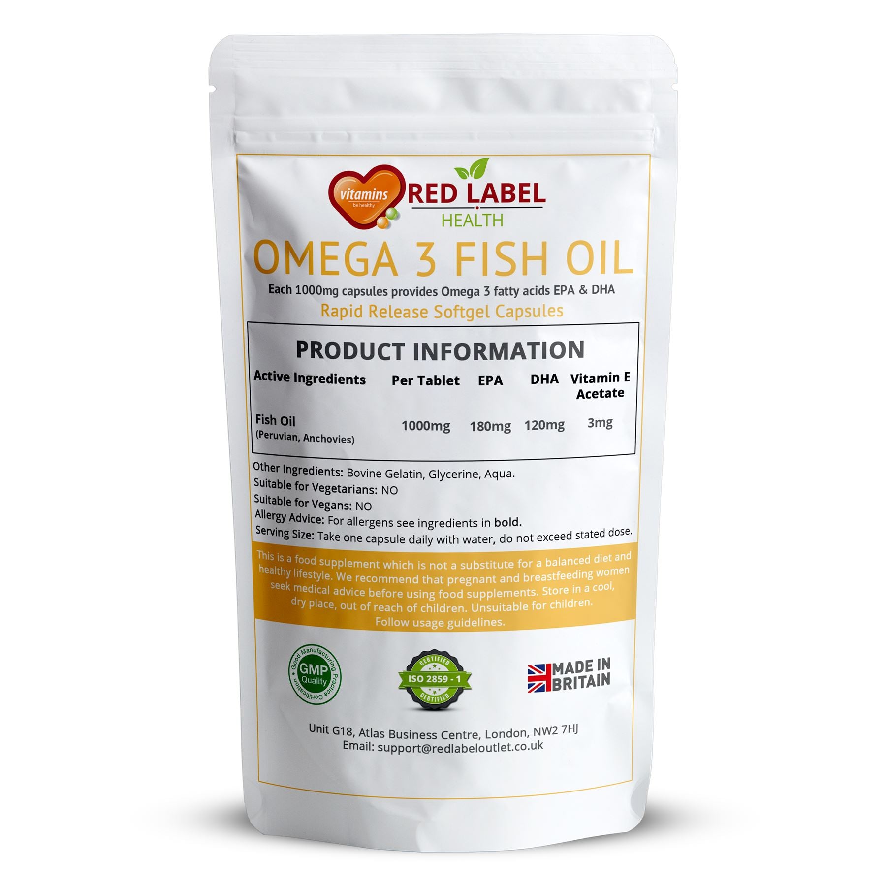 Omega 3 Fish Oil 1000mg - 360 Capsules Fish Oil