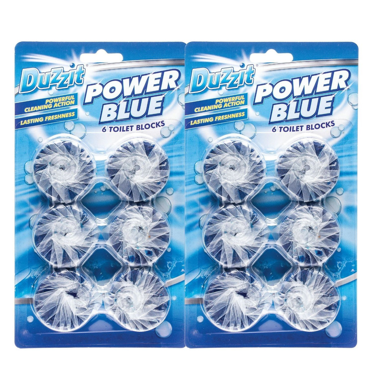 2X - Duzzit Power Blue Toilet Block 6 Pack