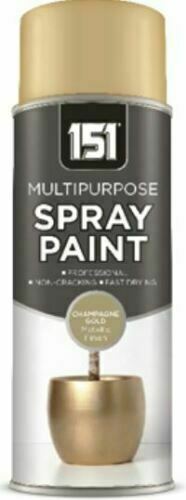 3X 151 Champagne Gold Metallic Gloss Spray Paint 400ml Spray Paint