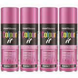 4X Paint Factory Pink Gloss Spray Paint 250ml