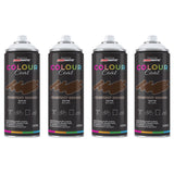 4X Chestnut Brown RAL 8014 Satin Spray Paint 400ml