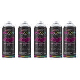5X Deep Bordeaux RAL 4004 Satin Spray Paint 400ml