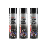 3X Promatic Stonechip Black Spray Paint 500ml
