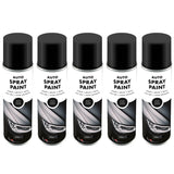 5X Overlay Matt Black Auto Professional Spray Paint 250ml