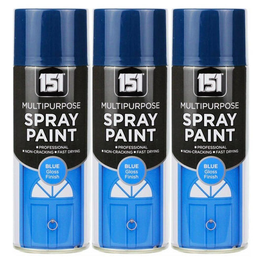 3X - 151 BLUE GLOSS SPRAY PAINT 400ML