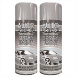 2X Auto Extreme Silver Spray Paint 400ml Spray Paint
