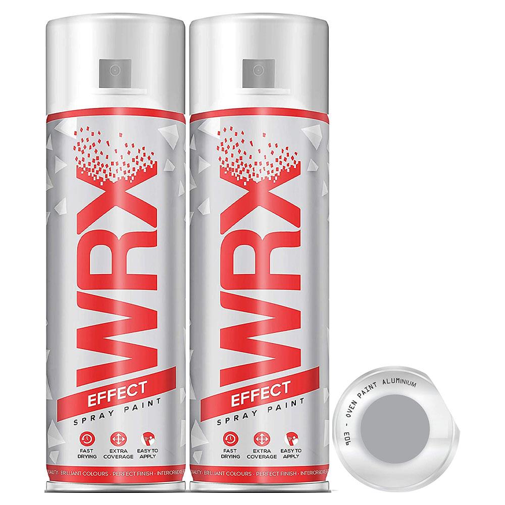 2X WRX Oven Aluminium Spray Paint 400ml Spray Paint