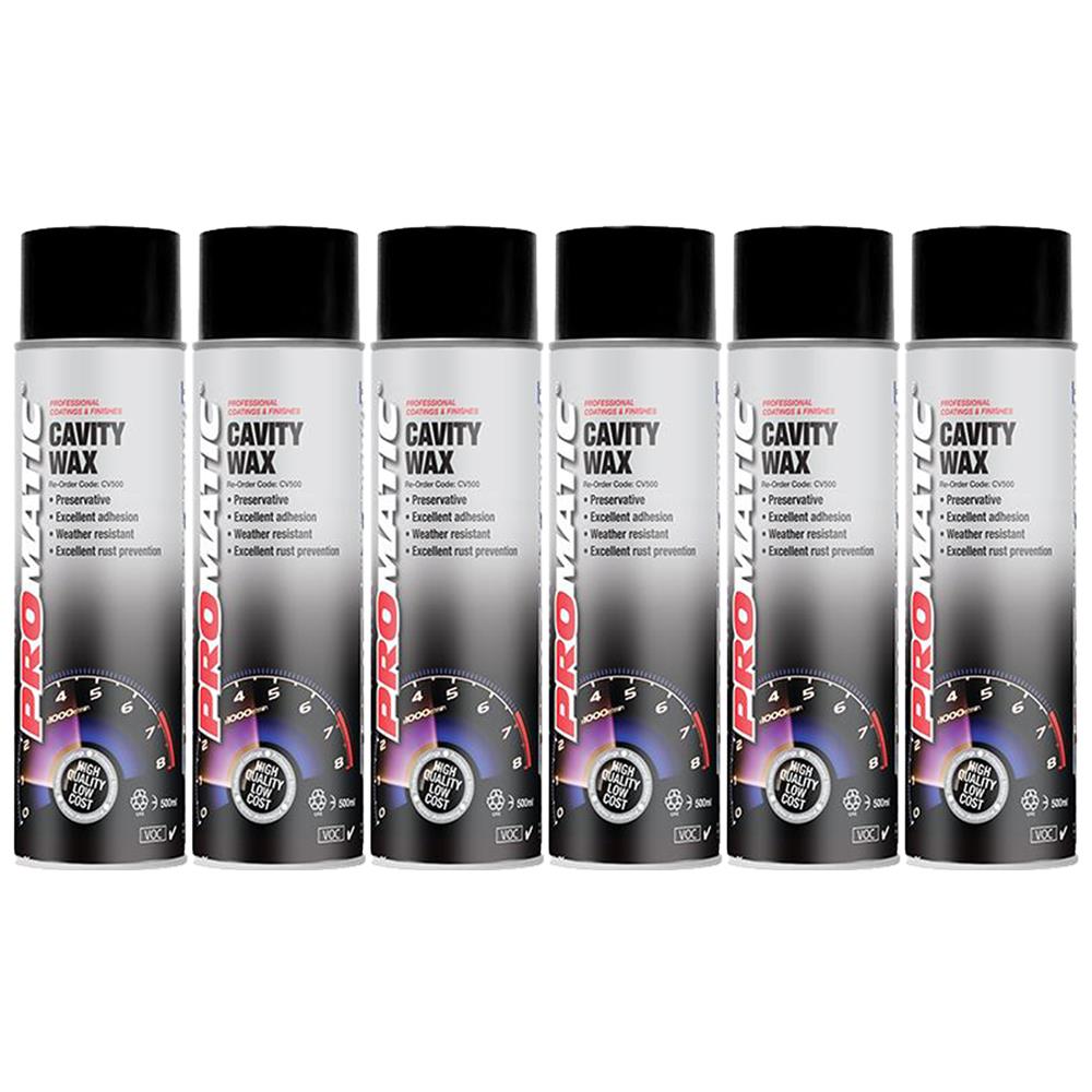 6X Promaticcavity Wax (Clear) Spray Paint 500ml