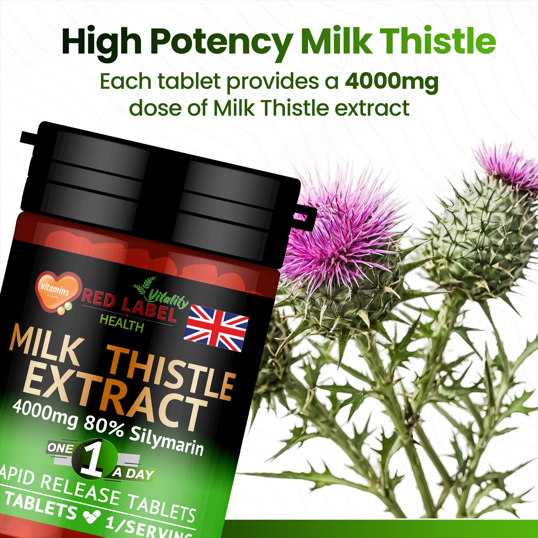 Milk Thistle 90 Tablets 4000mg