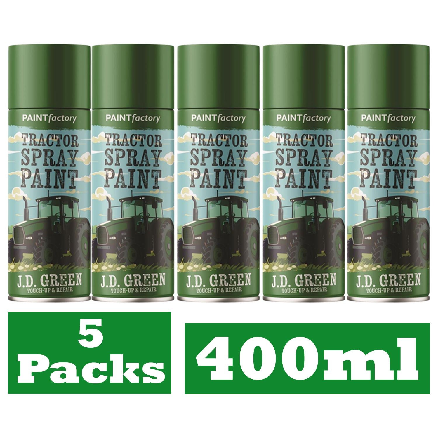 5X - Tractor Spray Paint John Deere Green 400ml Spray Paint