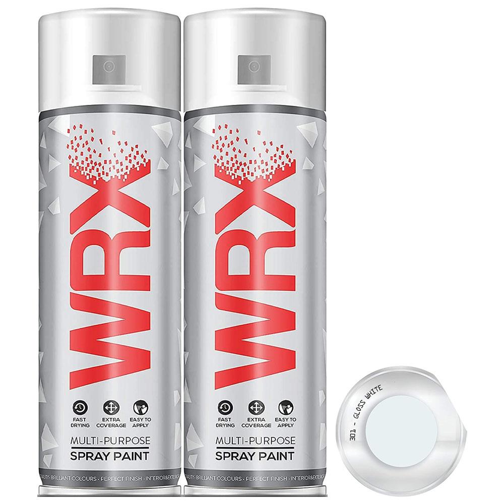 2X WRX Gloss White Spray Paint 400ml Spray Paint