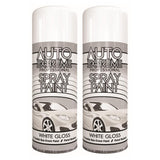 2X Auto Extreme White Gloss Spray Paint 400ml Spray Paint