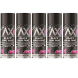 5X Auto Extreme Black Gloss Spray Paint 400ml