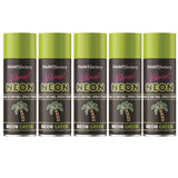 5X Paint Factory Fluorescent Neon Green Spray Paint 200ml