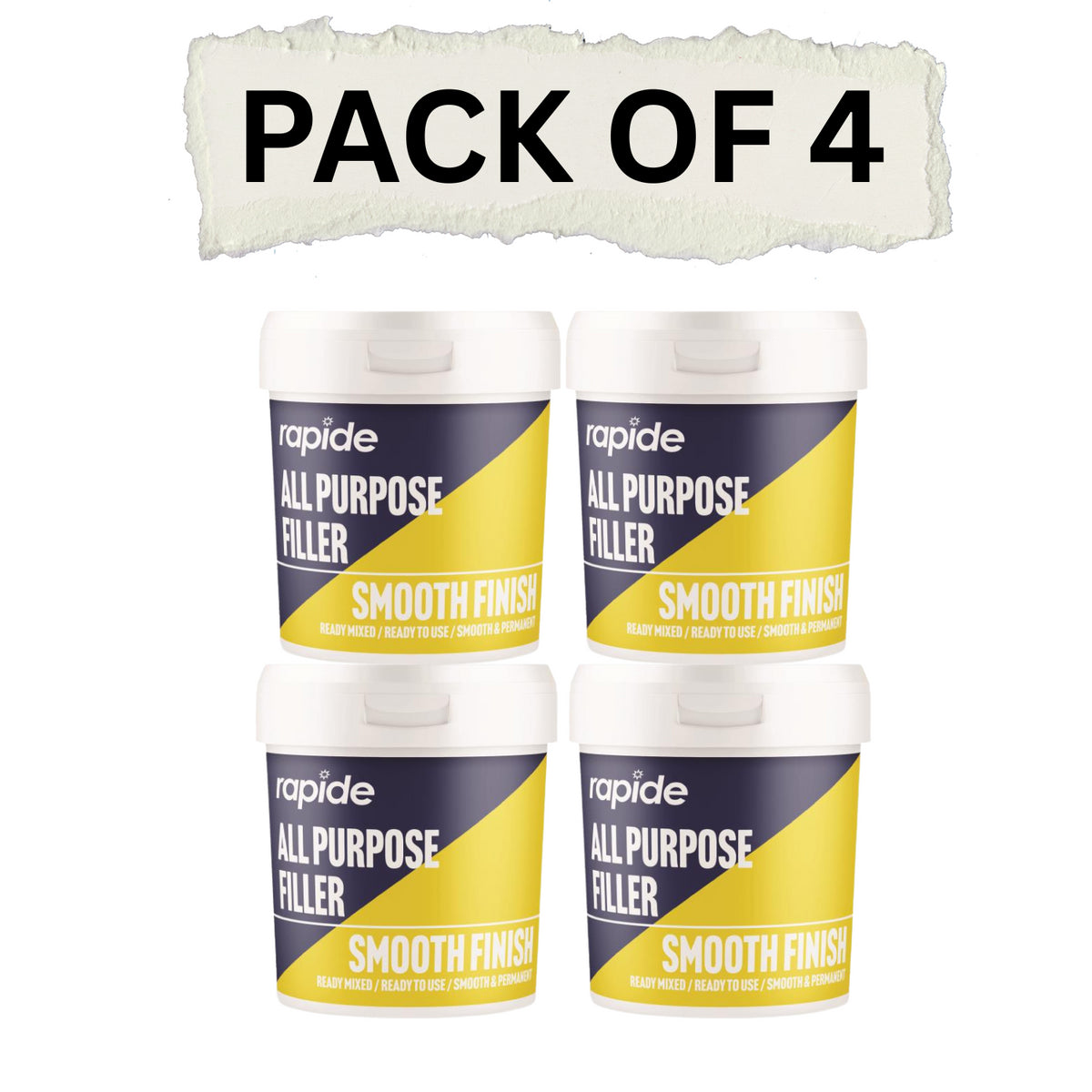 4X All Purpose  Filler White Smooth  For Gap Walls Interior Exterior Use 470g