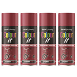 4X Paint Factory Cherry Red Gloss Spray Paint 400ml